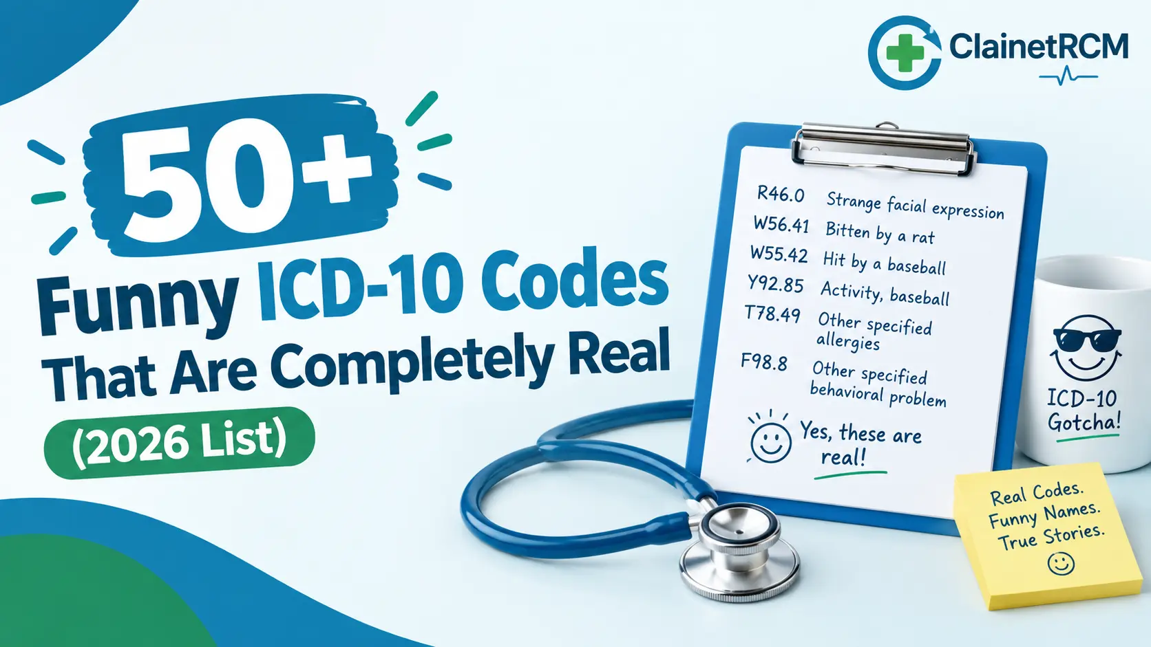 Funny ICD-10 codes list for 2026 including struck by orca, struck by duck and sucked into jet engine
