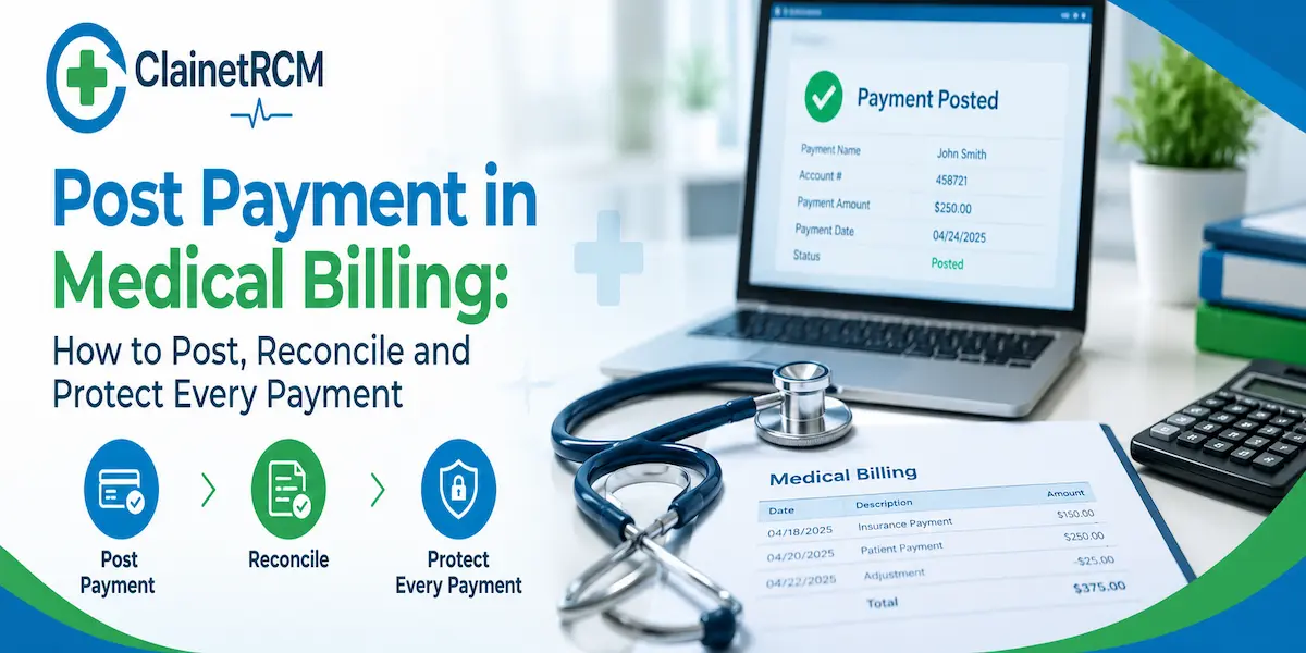 Post payment in medical billing guide covering payment posting steps, ERA and CARC codes, reconciliation and post-payment audits