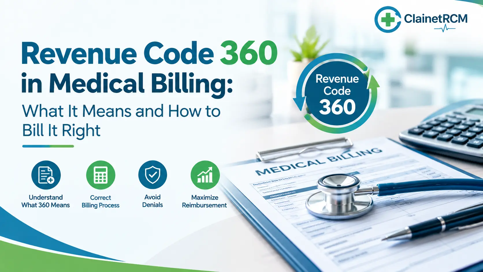 Revenue code 360 medical billing guide showing operating room services on the UB-04, the 036X family and common denial reasons