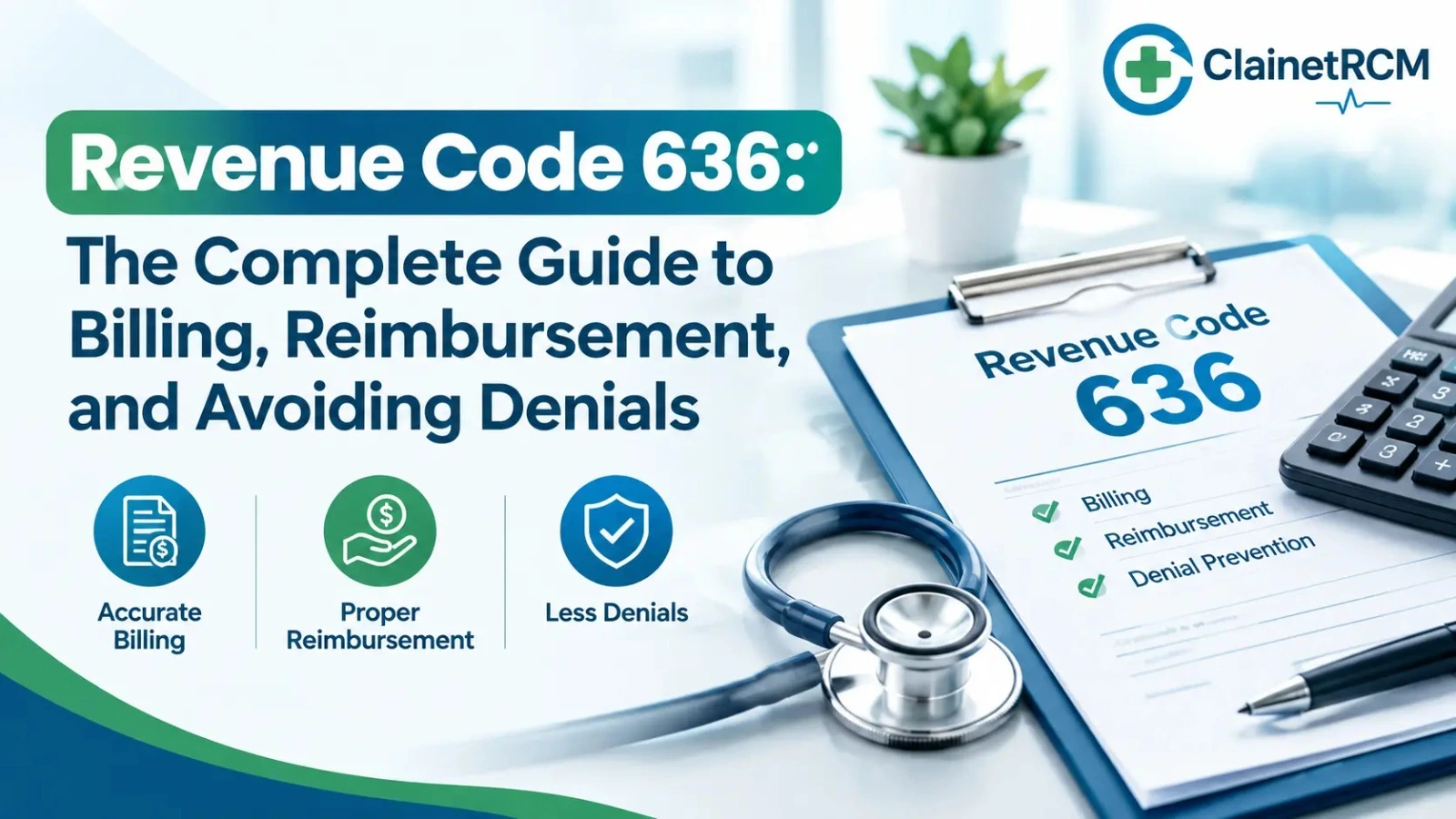 Revenue code 636 billing guide showing drugs requiring detailed coding, HCPCS and NDC rules, OPPS status indicators and the 636 vs 250 comparison